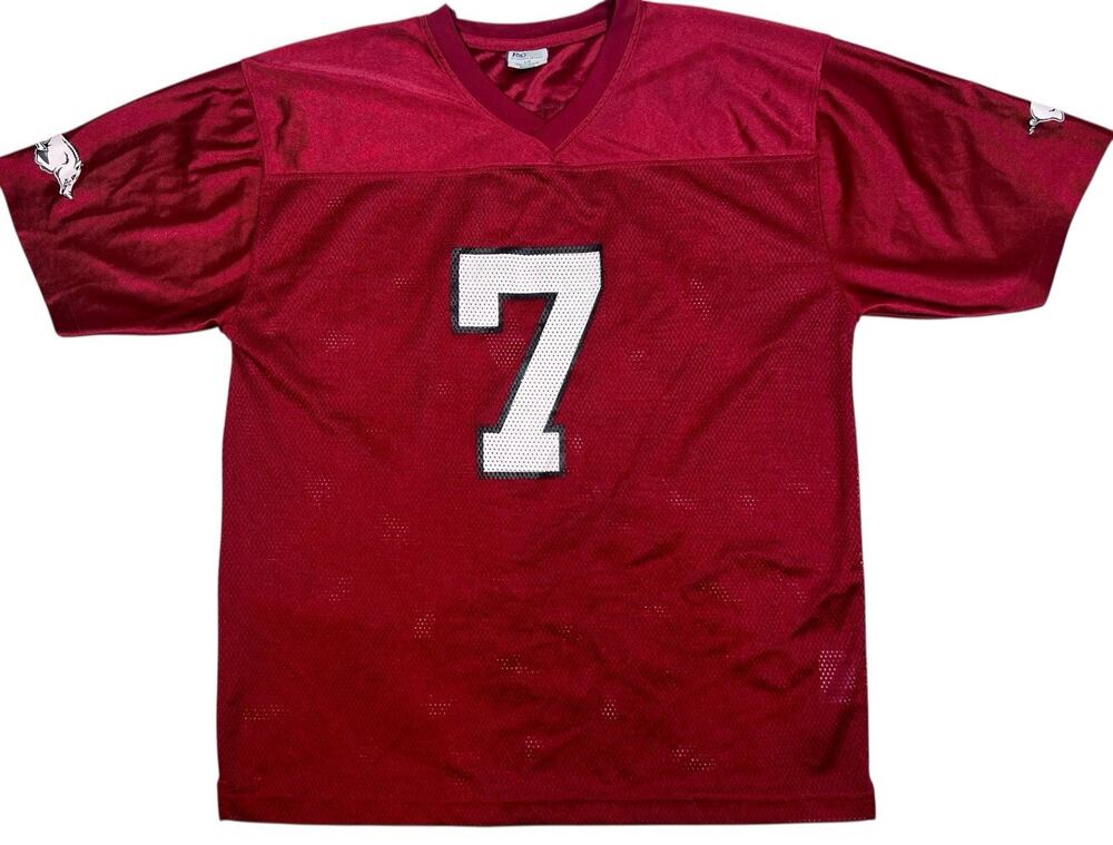 Arkansas Razorbacks #7 Football Jersey Red Adult L Mesh NCAA Team Apparel